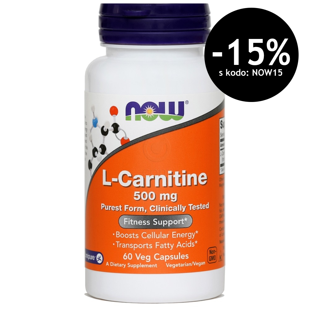 L-karnitin NOW, kapsule (60 kapsul)